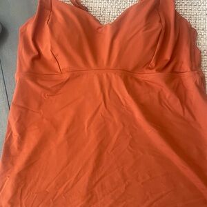 Athleta Orange Bustier Camisole Swim Top